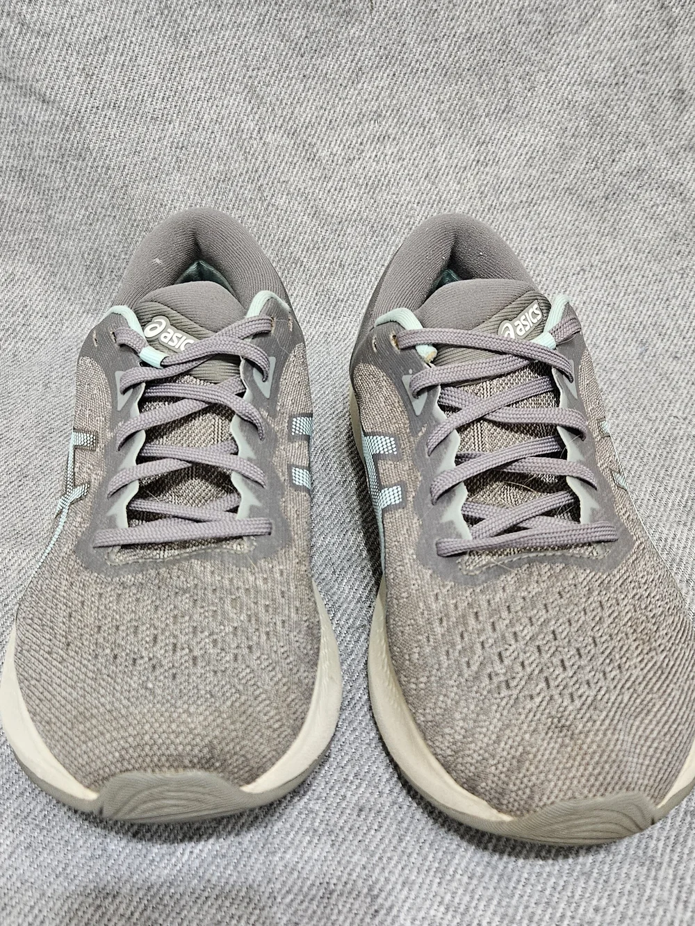 Asics Gel Pulse 13 Clay Gray/Clear Blue Athletic Running Shoes Women's Size 8.5